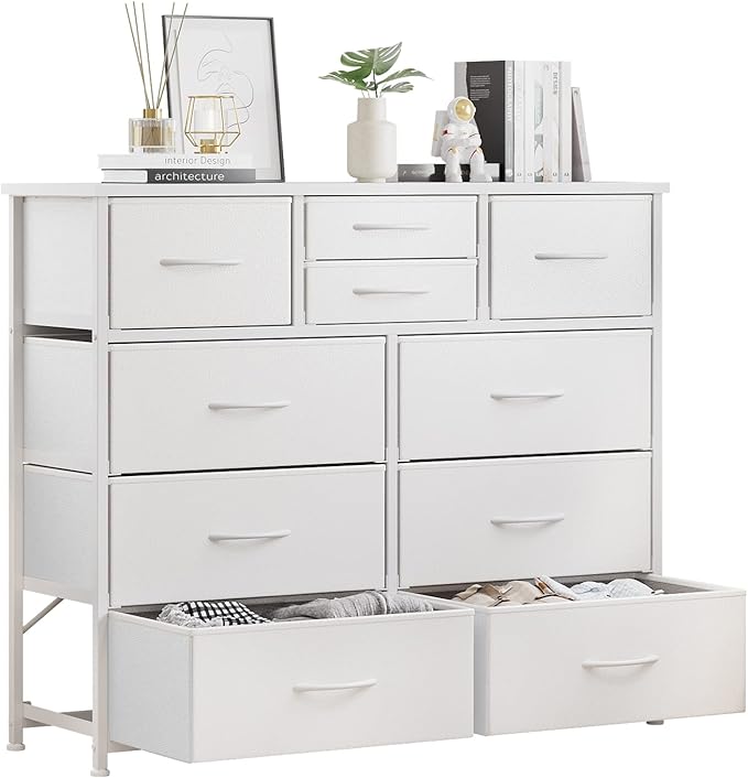 Photo 1 of  10-Drawer Dresser, Fabric Storage Dressers Drawers for Bedroom, Hallway, Nursery, Closets, Steel Frame, Wood Top, Ea