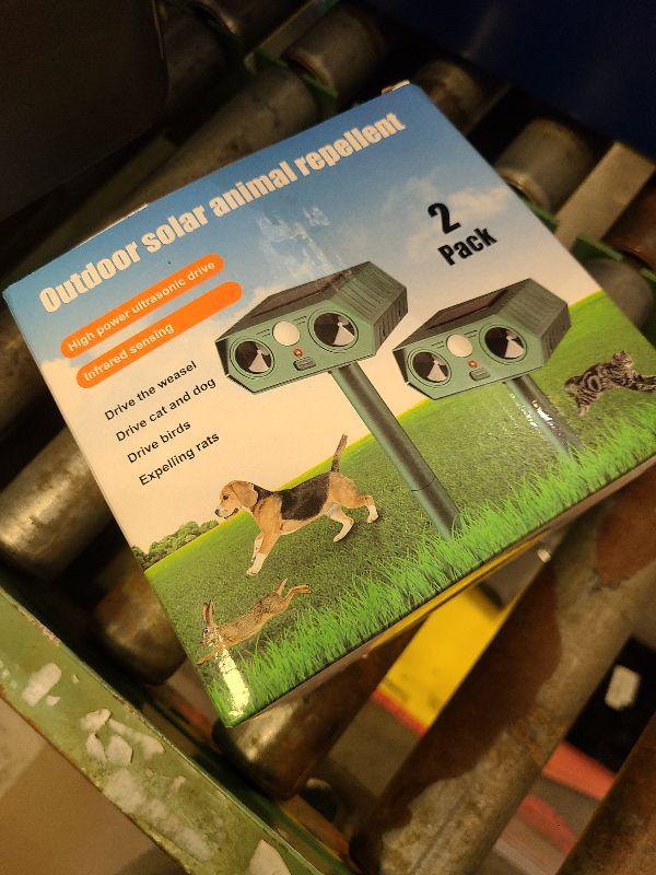 Photo 1 of 2025 Solar Animal Repellent Ultrasonic Cat Repellent Outdoor Deer Repellent Devices with Motion Sensor Animal Repeller Deterrent Raccoon Squirrel Skunk Rabbit Repellent for Yard Garden Lawn
