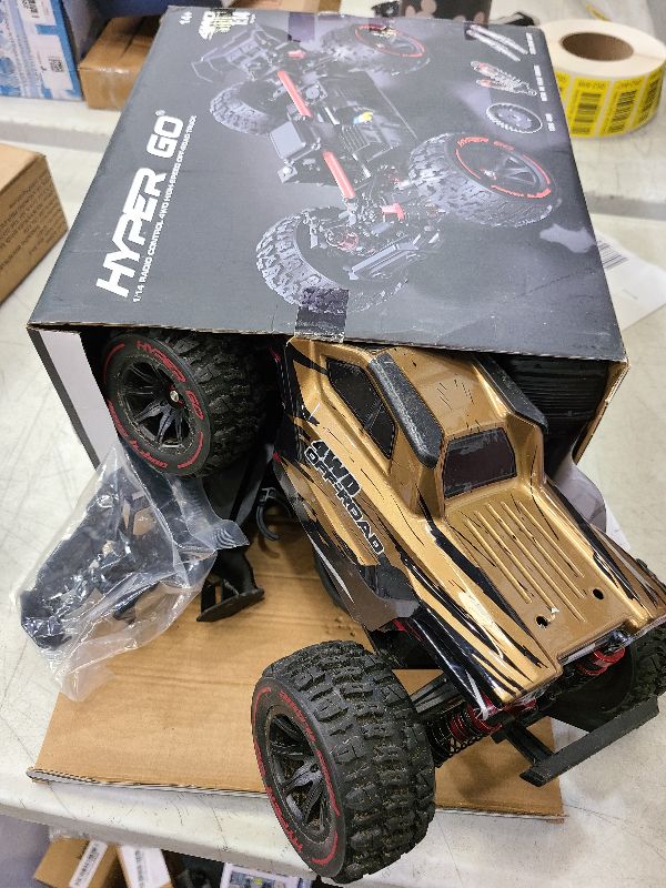 Photo 1 of HYPER GO H14BM 1/14 Brushless RC Cars for Adults Fast 50 mph, RC Trucks 4X4 Offroad Waterproof, Electric Powered High Speed RC Car, Scary Fast Extreme RC Truggy with 3S Battery for Snow Sand