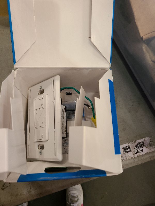 Photo 1 of Lutron Caseta Original Smart Dimmer Switch With Wallplate (Lutron Smart Hub Required), for LED Lights, 150 Watt, Single-Pole/3-Way, No Neutral Required, PDW-6WCL-WH-A, White