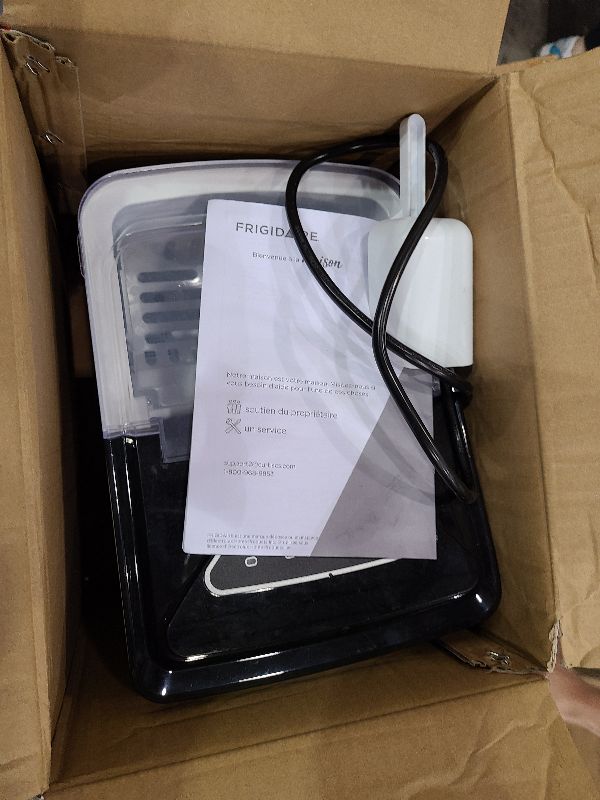 Photo 1 of Frigidaire EFIC123-SSBLACK Compact Countertop Ice Maker, 26lbs of Ice per Day, Black Stainless