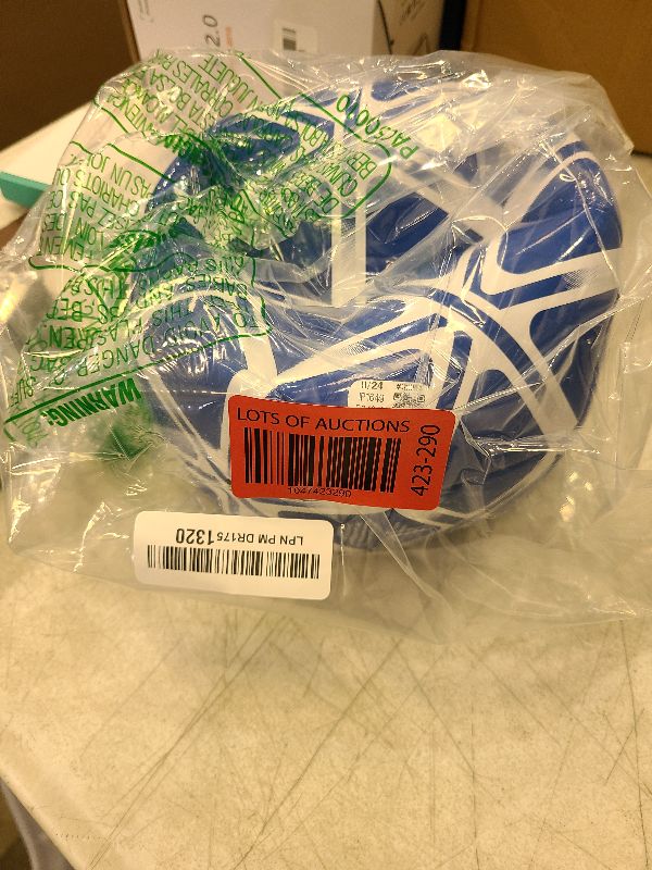 Photo 1 of adidas Unisex Starlancer Club Soocer Ball, Blue/White, 4
