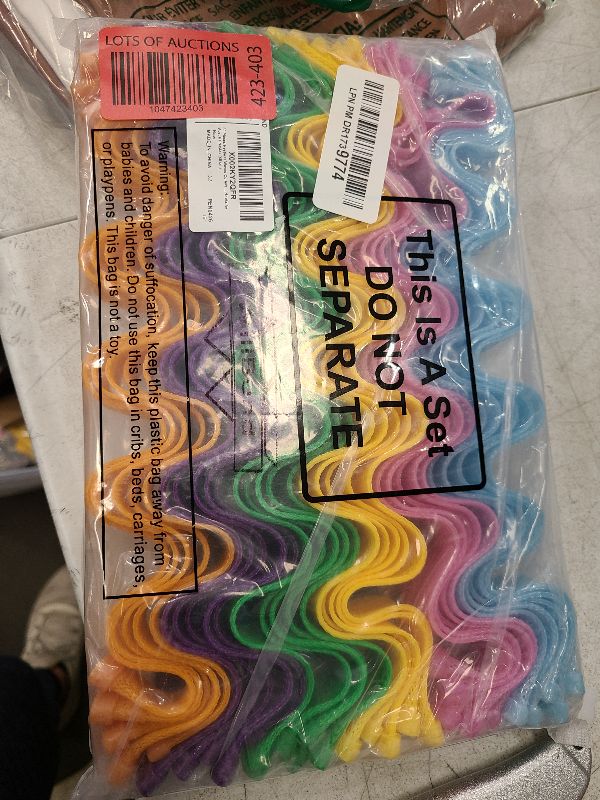 Photo 1 of 30 Pieces Heatless Waves Curlers Spiral Curls Styling Kit No Heat Hair Waver Spiral Curlers Rollers with 2 Pieces Styling Hooks for Most Hairstyles (45 cm)