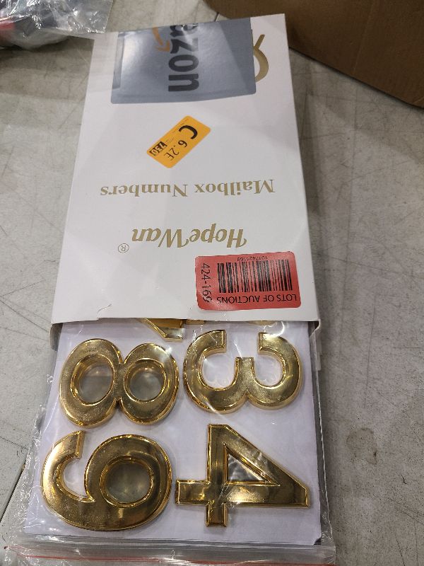 Photo 1 of 20 PCS Gold Mailbox Numbers, Self Adhesive Door Number Stickers for Office Apartment Hotel Room?Luxury Style, Glittering.(2.75" - Pack of 20, Brass)