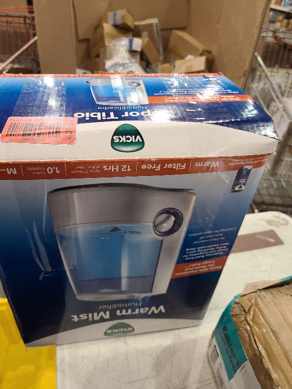 Photo 1 of Vicks Warm Mist Humidifier - Air Humidifier for Bedroom, Home & Large Room, Baby, Kids and Adults Soothing Steam Vaporizer for Cough, Congestion, Allergies & Dry Air, VapoSteam Compatible