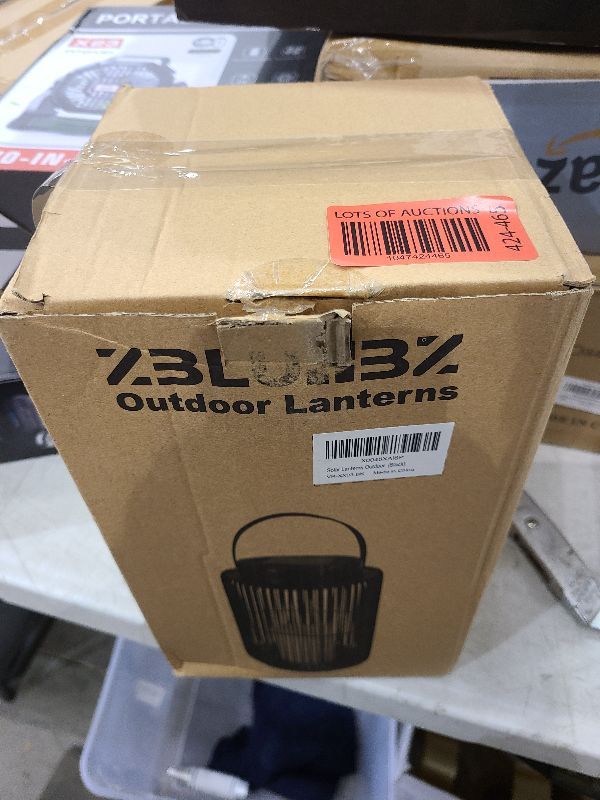 Photo 1 of Solar Lanterns for Outdoor Waterproof, ZBLUXBZ Outdoor Table Lamp for Outside Hanging Solar Lights, LED Garden Cordless Lights Perfect for Patio and Pathway Lighting (11-inch Height, Black)