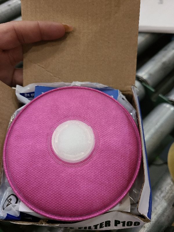 Photo 1 of 10 PCS (5Pack) 2091 Filters for Respirator, 2091 Particulate Filter Installed on Filter Retainer Replacement for 6000 6200 6800 7000 FF-4 Against Dust Sanding Woodworking Welding Painting, Pink