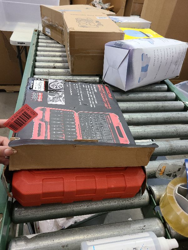 Photo 1 of 29-Piece 1/2" Drive Impact Socket Set, SAE (3/8 to 1 inch) and Metric (10-24mm) Sizes with Extension Bars Standard Deep Socket Set CR-V Material High Durability Impact Wrench