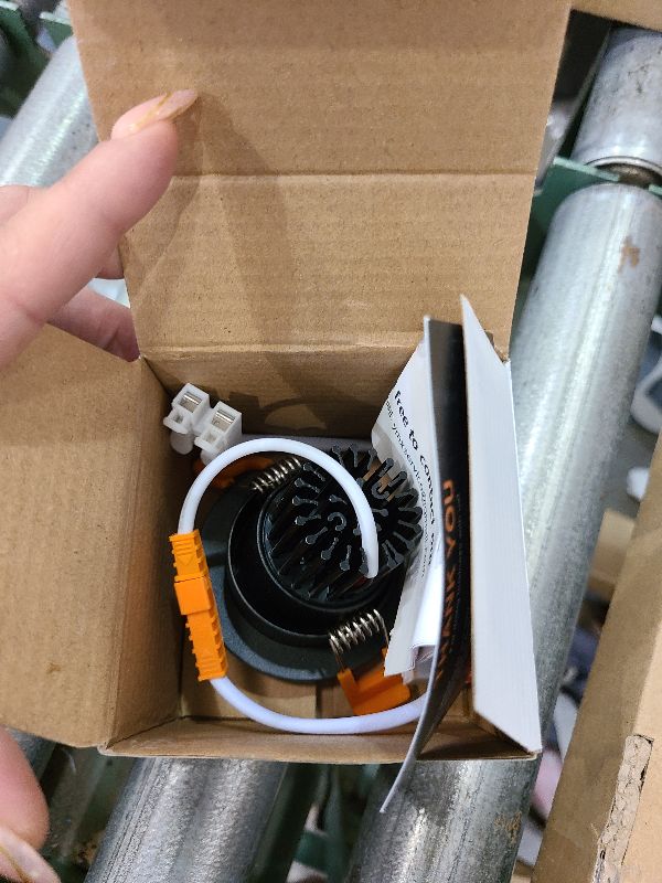 Photo 1 of 2 Inch Downlight, 3W Recessed LED Lighting COB Dimmable, 5000K Daylight White, CRI80, Black Trim, Ceiling Lights With Driver, 1 Pack