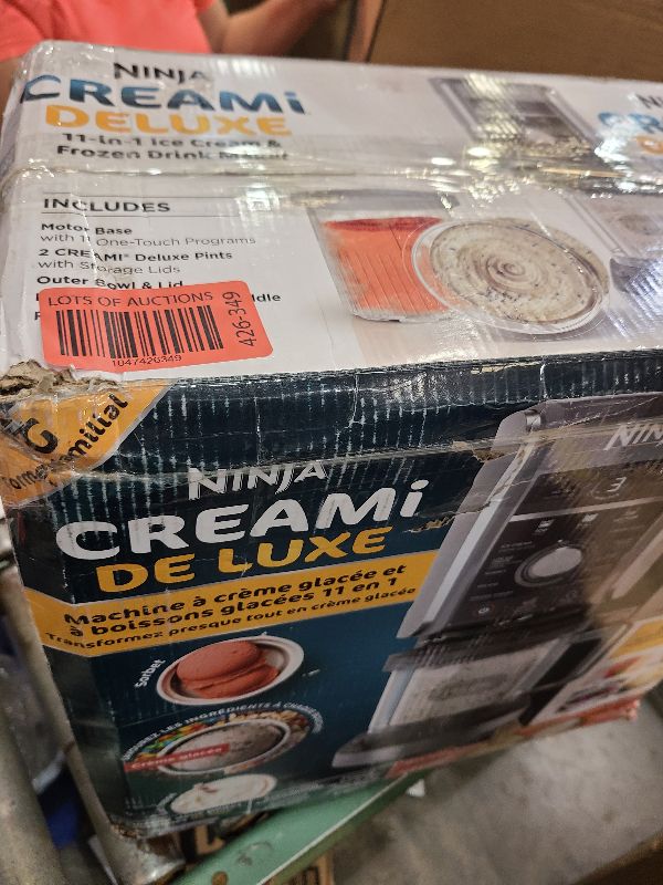 Photo 1 of Ninja CREAMi Deluxe 11-in-1 Ice Cream and Frozen Treat Maker for Ice Cream, Sorbet, Frozen Drinks & More, with (2) XL Family Size Pint Containers, NC501C (Canadian Version)