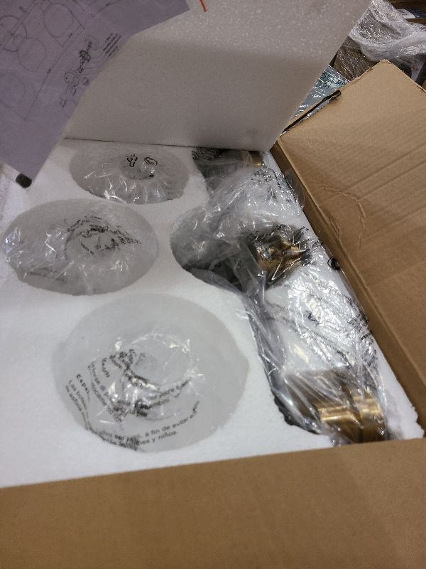 Photo 1 of 3 Light Bathroom Vanity Light, Black and Gold Bathroom Light Fixtures with Clear Glass Shade Modern Wall Sconces Lighting Bath Wall Lights Lamp for Mirror Kitchen Living Room Bedroom Hallway Cabinet