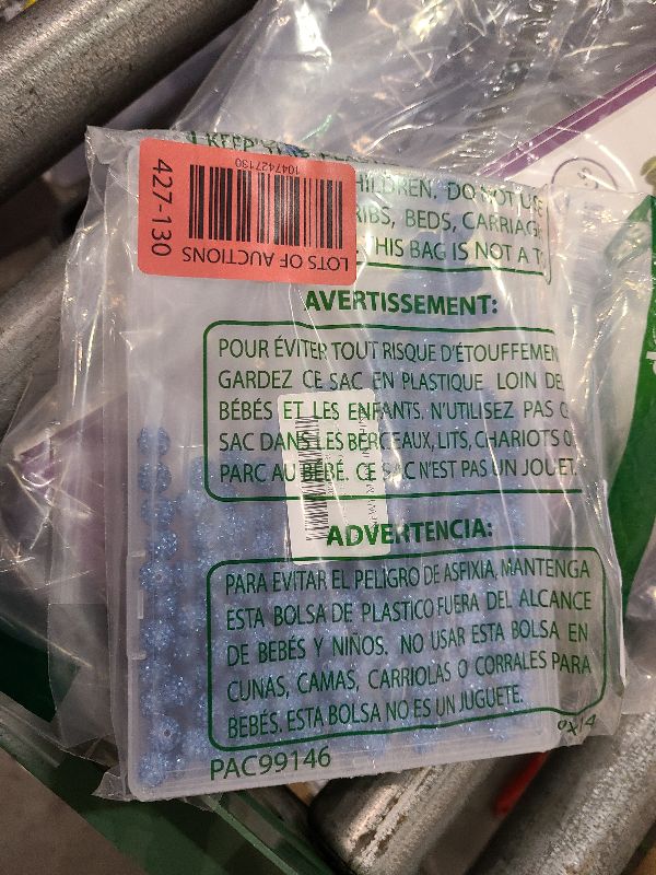 Photo 1 of 200pcs 10mm Rhinestone Clay Beads for Crafting - Ice Collection Baseball Bling Style, Round Shamballa Disco Ball Design, Fancy Sparkle for DIY Jewelry Making (200 PCS Light Blue)