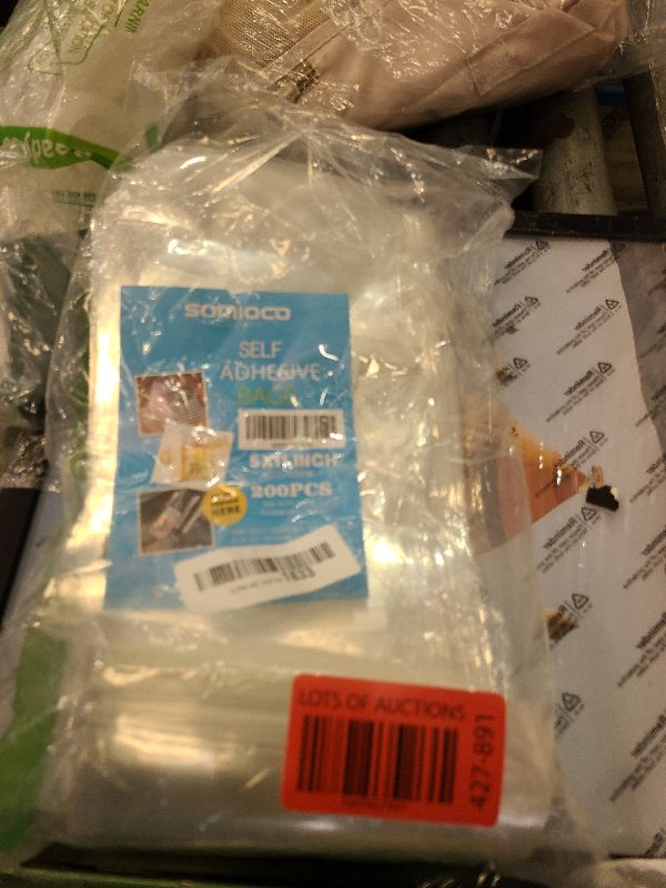 Photo 1 of 200 pcs Clear 5" x 11" Long Self Seal Cello Cellophane Bags Resealable Poly Bags 2.8 mils for Bakery Cookies Candles Christmas Halloween Party Decorative Pretzel Sticks Lollipops