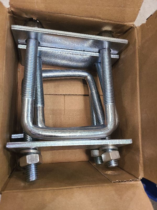 Photo 1 of 4 Pack 3inch Leaf Spring Clamp Kit, U-Bolts Kits for Truck/Boat Trailer/Ski Boat/Trailer, Locks Leaf Springs Together for Stabilizing, Provides Better Control of Axle Torque