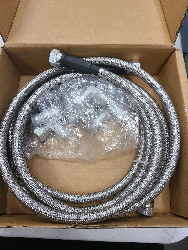 Photo 1 of 6AN 70" Transmission Fluid Oil Cooler Hose Line kit for GM Chevy Transmission 4L80E TH350 TH400 4L60E 700R4 200-4R TR6060 Ford AOD 4R100 4R70W and C5 Stainless Steel Braided PTFE Hose