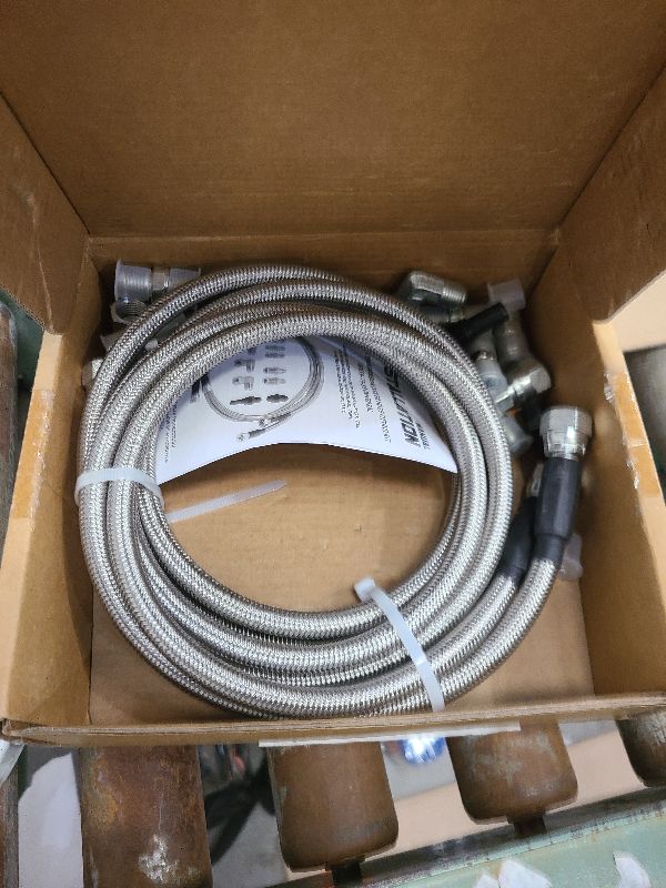 Photo 1 of 6AN 70" Transmission Fluid Oil Cooler Hose Line kit for GM Chevy Transmission 4L80E TH350 TH400 4L60E 700R4 200-4R TR6060 Ford AOD 4R100 4R70W and C5 Stainless Steel Braided PTFE Hose