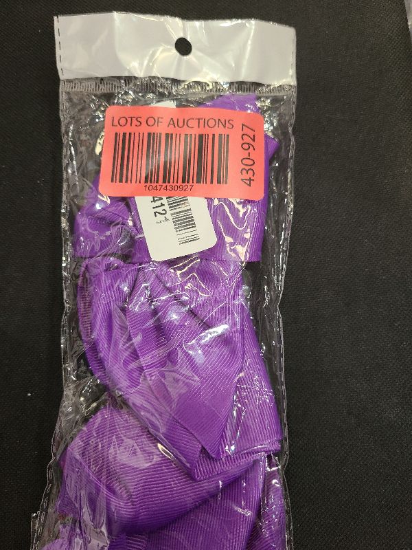 Photo 1 of 2 Packs Jumbo Cheerleading Bow 8 Inch Large Cheer Hair Bows with Ponytail Holder for Teen Girls Softball Outfit Uniform(Purple)