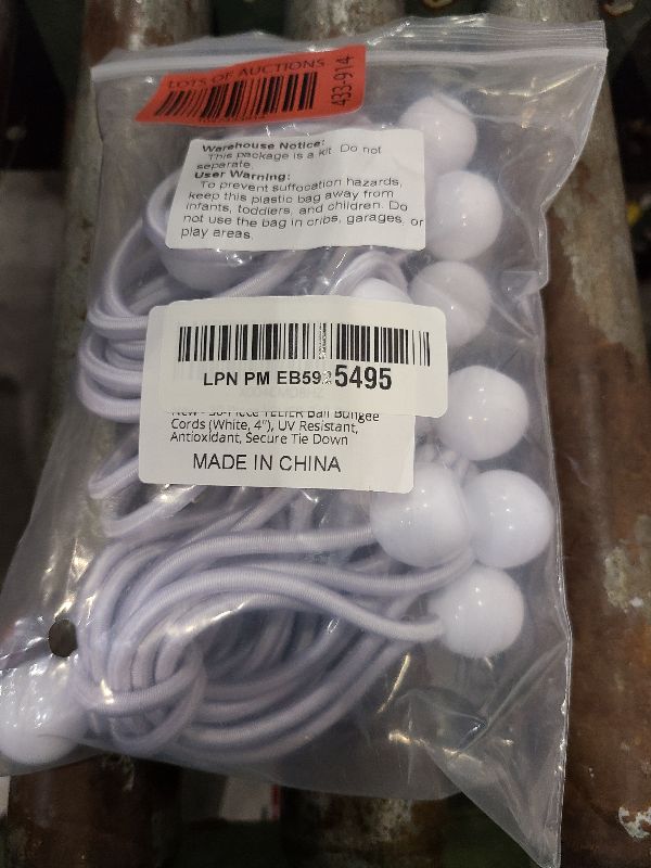 Photo 1 of 30-Piece YELIER Ball Bungee Cords (White, 4"), UV Resistant, Antioxidant, Secure Tie Down