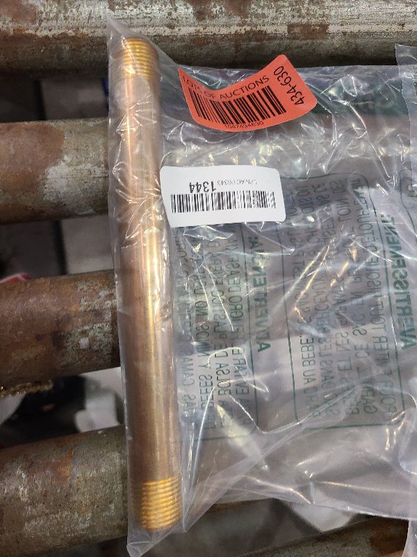 Photo 1 of 7" Long Brass Nipple Pipe Fitting with 1/2" Nominal Diameter and NPT Ends