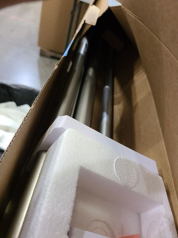 Photo 1 of 1 Inch Double Curtain Rods 72 to 144 Inches (6 to 12 ft), USFOOK Silver Drapery Rods for Windows, Telescoping Dual Curtain Rod with Translucent Finials, Decoration for Home