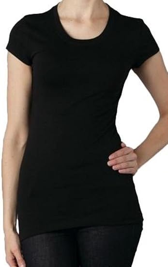 Photo 1 of  Zenana Outfitters Women's Long Basic Cap Sleeve Crew Neck T-Shirt, MEDIUM 