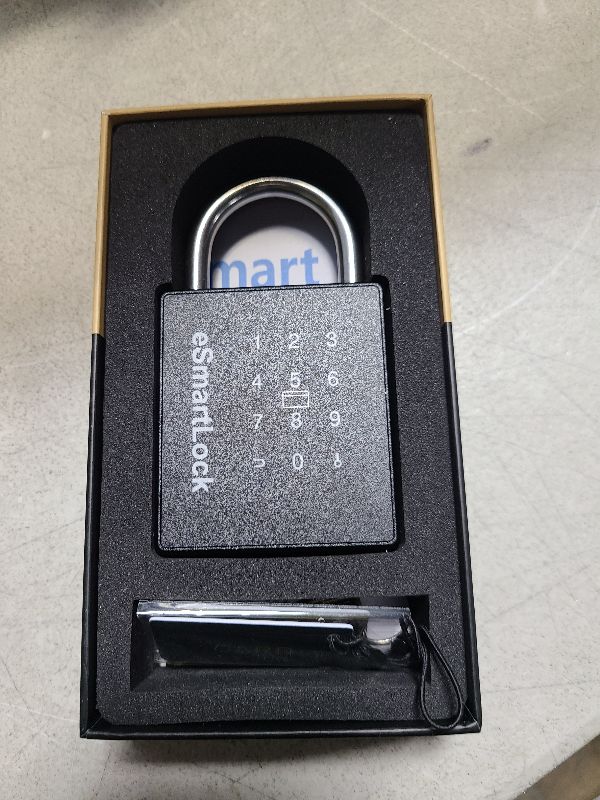 Photo 1 of eLinkSmart Heavy Duty Smart Padlock with Key, Pad Lock with Code Keypad, Weatherproof Bluetooth RFID Keyless Electronic Digital Combination Lock for Gate Outdoor Fence Gym Locker Pool Shed Storage