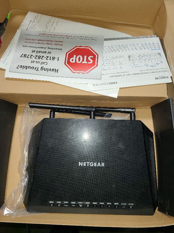 Photo 1 of  NETGEAR 4-Stream WiFi 6 Router (R6700AX) – Security Features, AX1800 Wireless Speed (Up to 1.8 Gbps), Covers up to 1,500 sq. ft., 20 devices 