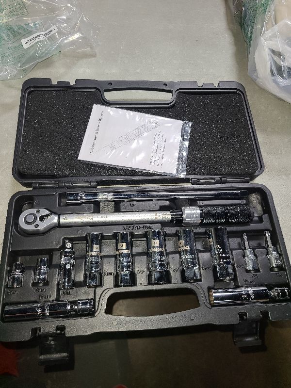 Photo 1 of AEROFORCE 14PCS 3/8-Inch Drive Swivel Magnetic Spark Plug Socket Set with 3/8'' Torque Wrench (5-45 Lb.ft/6.8-61.2 Nm), Universal Joint & Extension Bar - Durable CR-V Steel for Easy Spark Plug Removal
