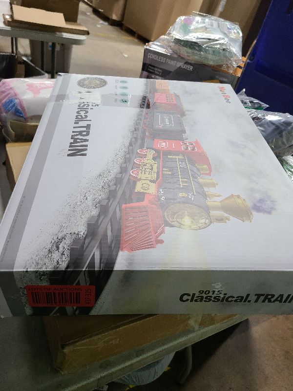 Photo 1 of Hot Bee Train Set - Train Toys for Boys with Smokes, Lights and Sound, Toy Train Set for Under Christmas Tree, Toddler Model Trains for 3 4 5 6 7 8+ Years Old Kids Christmas Toys Gifts