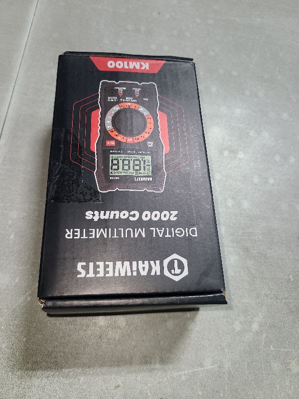 Photo 1 of KAIWEETS Digital Multimeter with Case, DC AC Voltmeter, Ohm Volt Amp Test Meter and Continuity Test Diode Voltage Tester for Household Outlet, Automotive Battery Test (Anti-Burn with Double Fuses)