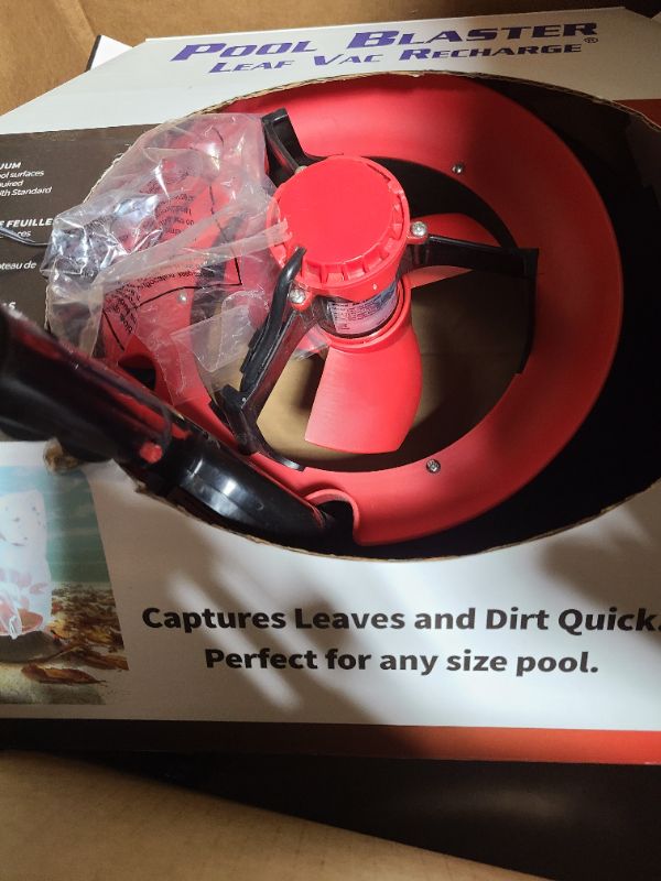 Photo 1 of POOL BLASTER Leaf Vac Recharge Cordless Rechargeable Pool Leaf Vacuum & Skimmer, Swimming Pool Leaf Catcher with Heavy Duty Mesh Bag, for Inground and Above Ground Pools, by Water Tech