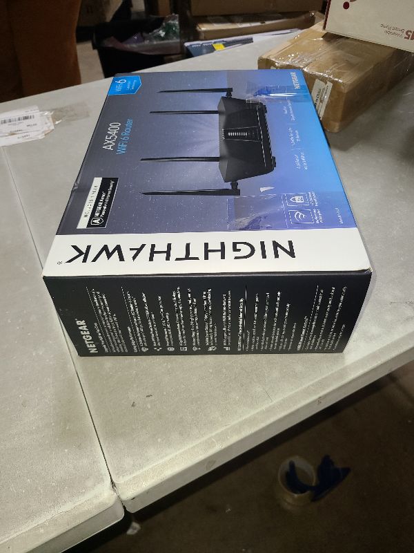 Photo 1 of NETGEAR Nighthawk 6-Stream Dual-Band WiFi 6 Router (RAX54S) – Security Features, AX5400 Wireless Speed, Up to 5.4 Gbps, Covers up to 2,500 sq. ft., 25 Devices - 1-Year Armor Subscription Included