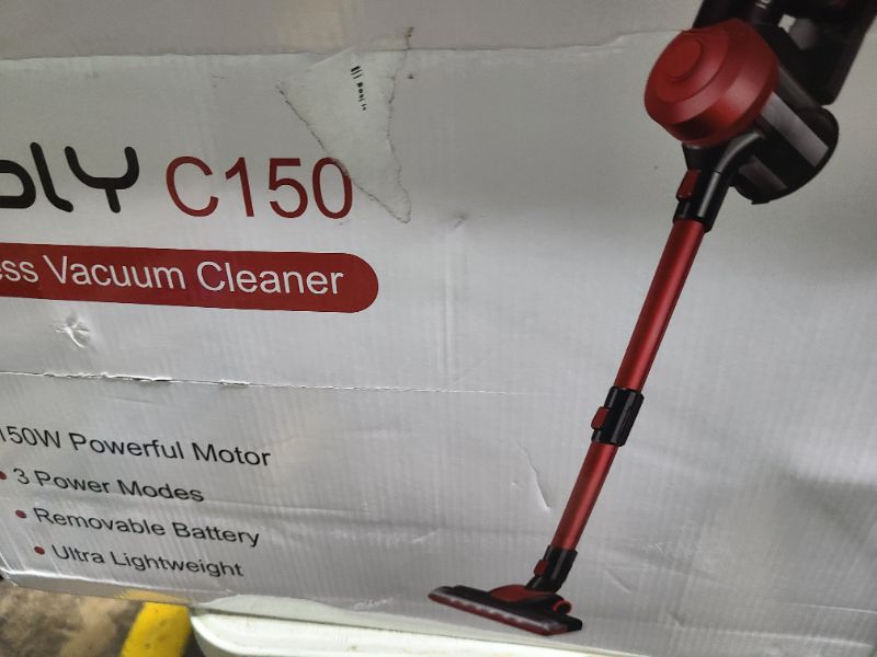 Photo 1 of iwoly C150 Cordless Vacuum Cleaner Rechargeable with 2200mAh Detachable Battery, 18000Pa Cyclone Vacuum with HEPA Filter, Lightweight Portable Handheld Stick Vacuum for Hard Floor Car Cleaning
