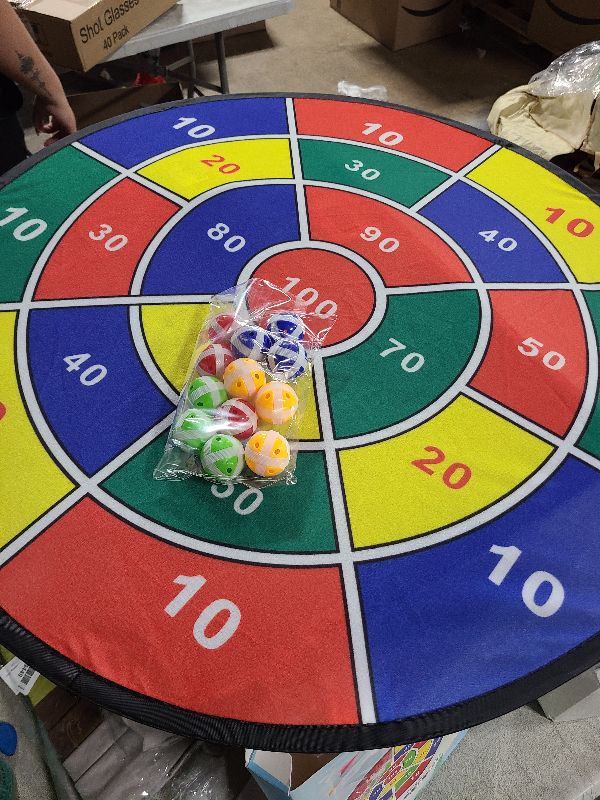 Photo 1 of 29" Large Dart Board for Kids, BooTaa Kids Dart Board with 12 Sticky Balls, Boys Toys, Indoor/Sport Outdoor Fun Party Play Game Toys, Birthday Gifts for 3 4 5 6 7 8 9 10 11 12 Year Old Boys Girls