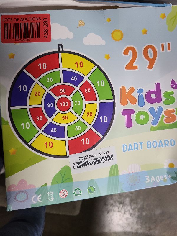 Photo 1 of 29" Large Dart Board for Kids, BooTaa Kids Dart Board with 12 Sticky Balls, Boys Toys, Indoor/Sport Outdoor Fun Party Play Game Toys, Birthday Gifts for 3 4 5 6 7 8 9 10 11 12 Year Old Boys Girls