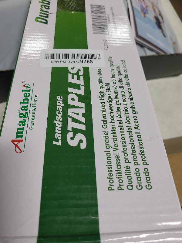 Photo 1 of AMAGABELI GARDEN & HOME 50 Pack Galvanized Landscape Staples 12 Inch 11 Gauge Garden Staples Garden Stakes Plant Cover Stakes U-Shaped Landscape Stakes Landscape Pins for Weed Barrier Fabric
