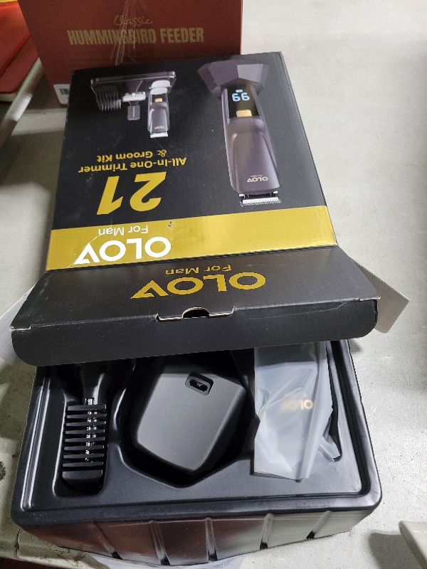 Photo 1 of **no charger**
OLOV For Man Beard Trimmer, 21 Piece All-in-One Mens Grooming Kit and Hair Clipper, Nose, Ear,Body and Face, Electric Razor with USB Recharge Dock