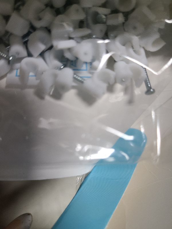 Photo 1 of Abnii Cable Clips, 400 Pcs, 4mm 6mm 8mm 10mm, Wire Wall Clips with Steel Nails, Ethernet Cable Clips, Cable Tacks Coax Cable Clips, RG6 RG59 CAT6 RJ45 Cable Cord Clips, White…