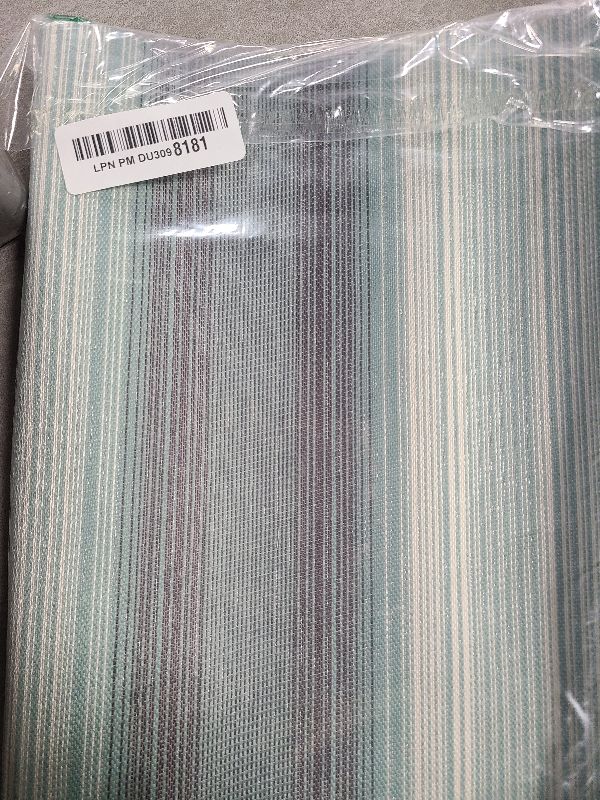 Photo 1 of Green Stripes Table Cloth Set - Placemats Set of 4 & 6, Washable Textile Mats 12"x18"