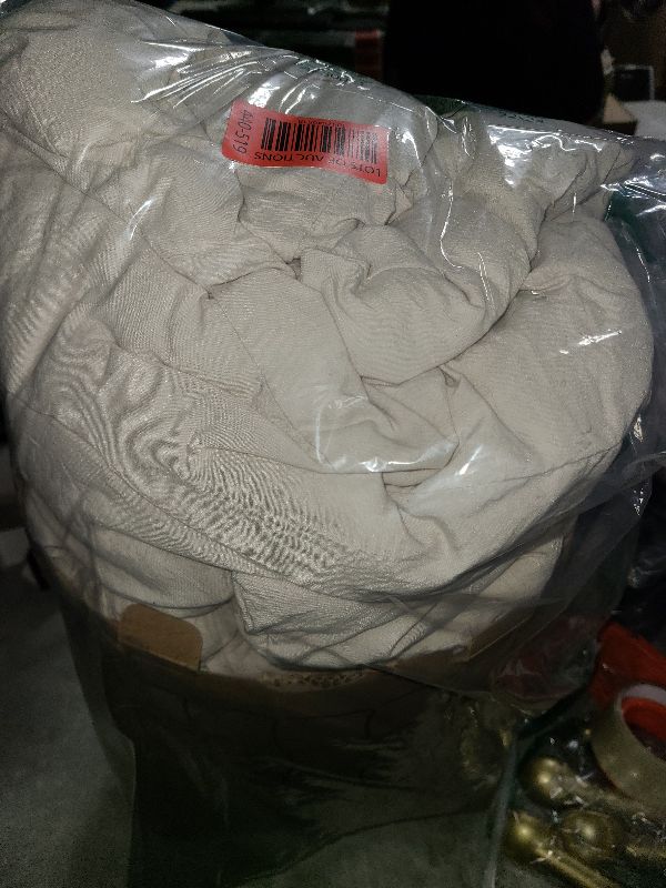 Photo 1 of **COMFORTER ONLY**
Bedsure Comforter Set Queen Size - Cotton Fabric with Microfiber Inner Fill, Linen Color Soft Bed Set for All Seasons, 3 Pieces, 1 Comforter (90" x 90") and 2 Pillow Cases (20" x 26") 