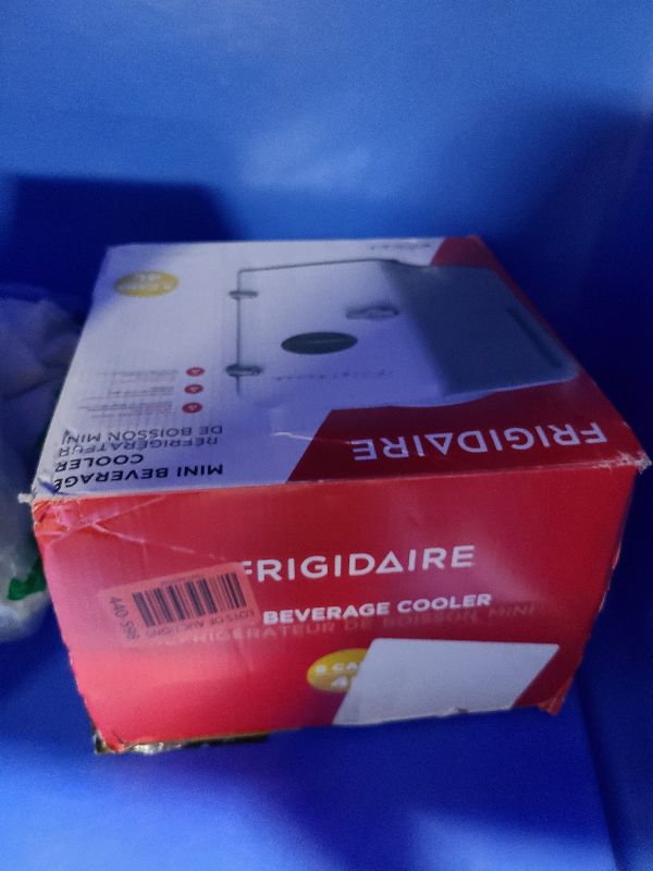 Photo 1 of Frigidaire EFMIS129-WHITE, Mini Portable Fridge, 4 Litres Capacity, Chills Six 12oz Cans, 100% Freon-Free & Eco Friendly, Beverage Cooler- White