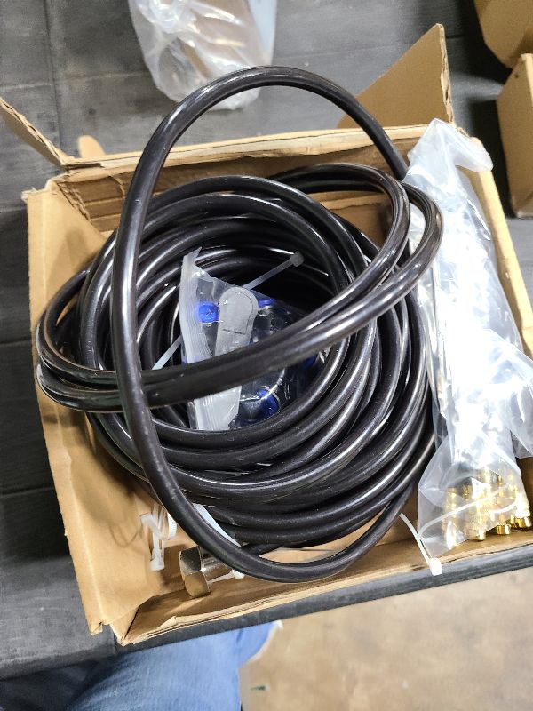Photo 1 of 49.21Ft Drip Irrigation Kit Automatic Drip Irrigation System, 360° Bendable Garden Irrigation System, Garden Watering System Adjustable Bendable Nozzle Copper Sprayer System for Garden Yard