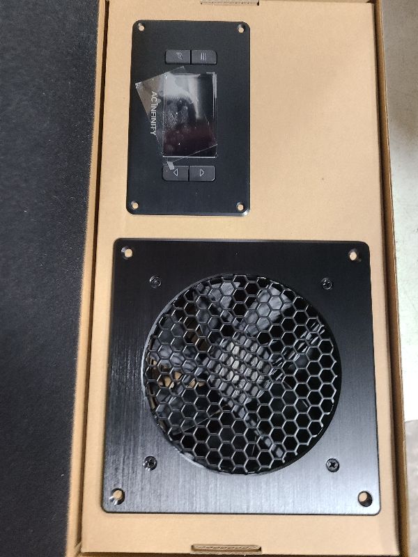 Photo 1 of AC Infinity AIRPLATE T3, Quiet Cooling Fan System 6" with Thermostat Control, for Home Theater AV Cabinets