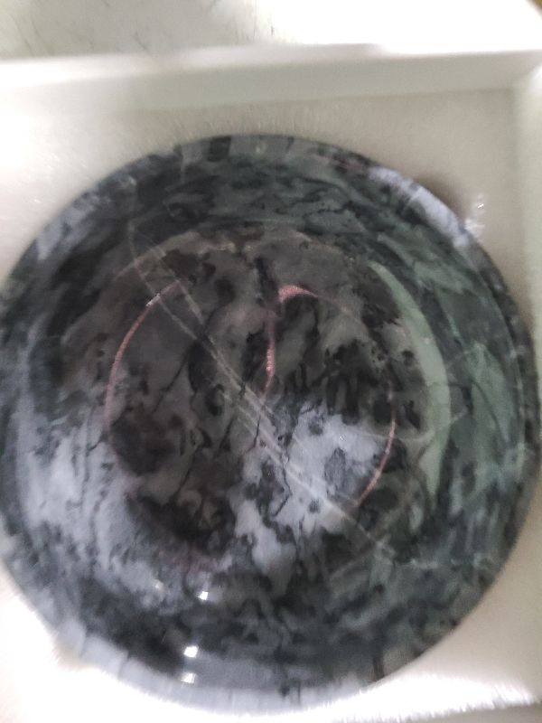Photo 1 of CM CHIC MONDAY 5.91'' Large Decorative Marble Bowl for Home Decor, Key, Incense Burner, Smudge, Coffee Tables Centerpiece, Soap Serving (Black)