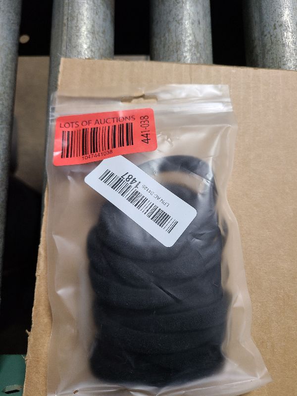 Photo 1 of 20 Pieces Large Stretch Hair Ties Hair Bands Ponytail Holders Headband for Thick Heavy and Curly Hair (Black, 5 cm in Diameter, 1 cm in Width)