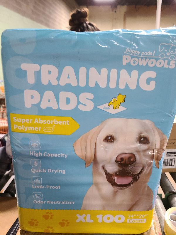 Photo 1 of 100-Pack X-Large Puppy Pads - 34'' x 28'' Pee Pads for Dogs Potty Training with Leak-Proof Quick-Dry Design, 6-Layer Dog Pads Extra Large, Blue
