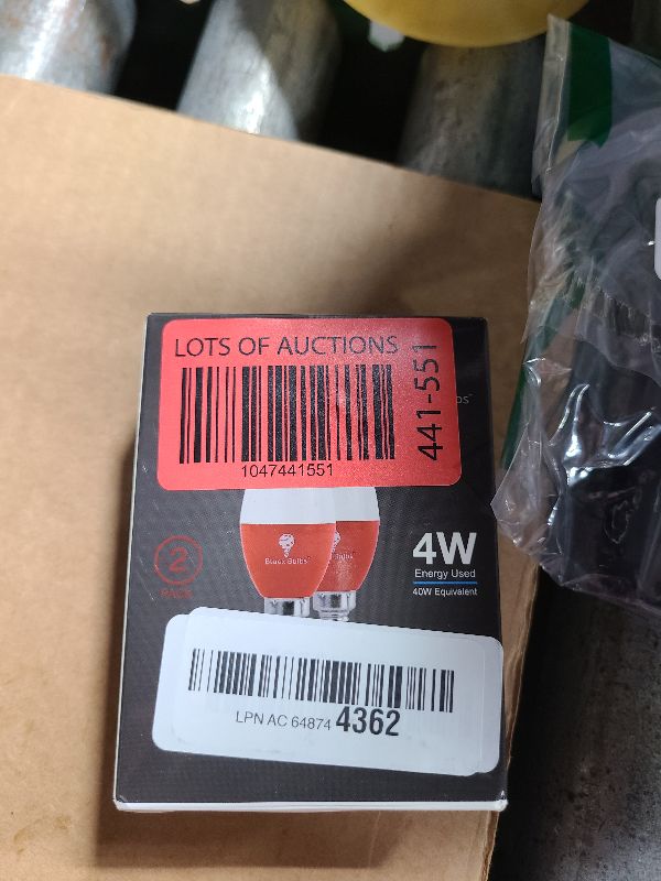 Photo 1 of 2 Pack BlueX LED Candle Red Light Bulb - 4W (40Watt Equivalent) - E12 Base Red LED Red Bulb, Party Decoration, Porch, Home Lighting, Holiday Lighting, Chandelier Light Bulbs, Candelabra Bulbs