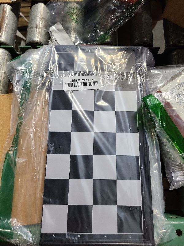Photo 1 of 2 in 1 Travel Magnetic Chess and Checkers - 12.5"