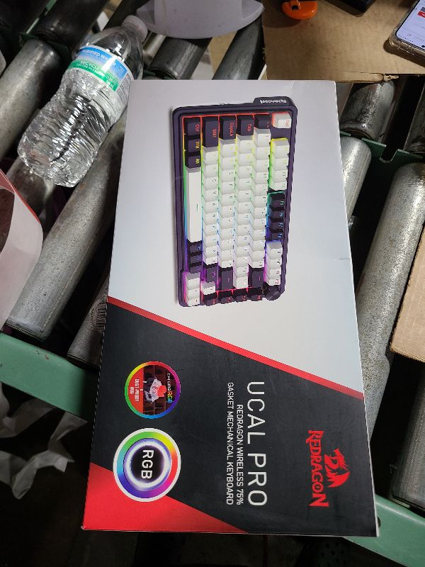 Photo 1 of Redragon K673 PRO 75% Wireless Gasket RGB Gaming Keyboard, 3-Modes 81 Keys Compact Mechanical Keyboard Hot-Swap Socket, Dedicated Knob Control and Sound Absorbing Pads, Linear Red Switch