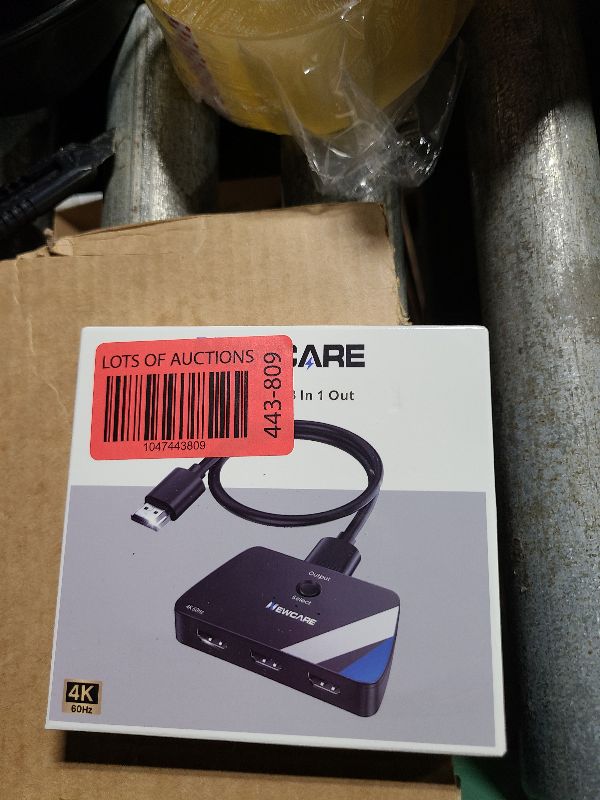 Photo 1 of [Upgrade] HDMI Switch 3 in 1 Out, 4K@60Hz HDMI 2.0 Switch Splitter with 2.6FT Long HDMI Cable, 3-Port HDMI Switcher Selector, Supports 4K 30Hz 3D 1080P HDCP2.2 for PS5 Xbox DVD Player Fire Stick PC